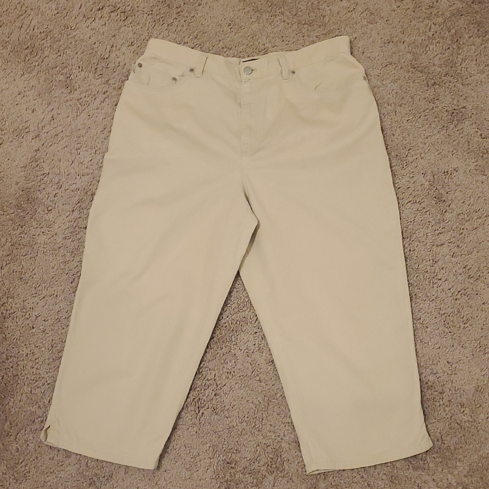 Lauren Jeans Co. Ralph Lauren Khaki Cropped Jeans